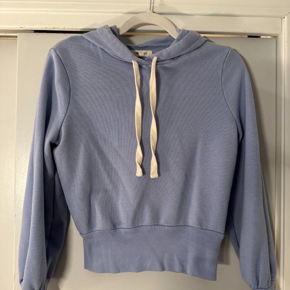 Madewell cropped puff sleeve hoodie